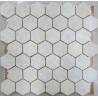"Философия Мозаики" Hexagon Travertine 48 мраморная мозаика