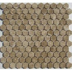 FK Marble Hexagon Emperador Light каменная плитка-мозаика