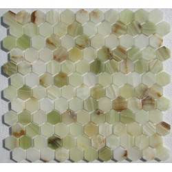 "Философия Мозаики" Hexagon Onyx Jade Verde мраморная мозаика