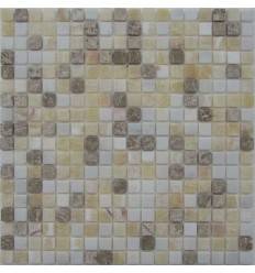 "Философия Мозаики" White Cream 15-4T мраморная мозаика