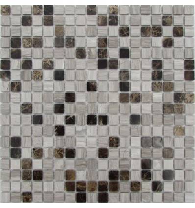 FK Marble Dark Wooden 15-4P каменная плитка-мозаика