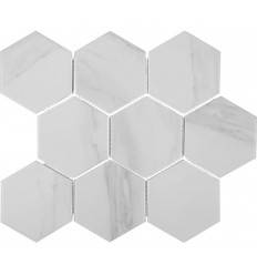 "Философия Мозаики" Porcelain Hexagon Carrara 95 мозаика керамическая
