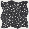 "Философия Мозаики" River Stone Black стеклянная мозаика под гальку