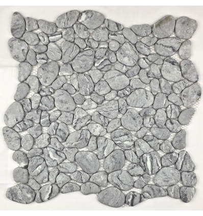 "Философия Мозаики" River Stone Grey стеклянная мозаика под гальку