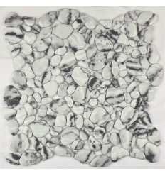 "Философия Мозаики" River Stone Anthracite стеклянная мозаика под гальку