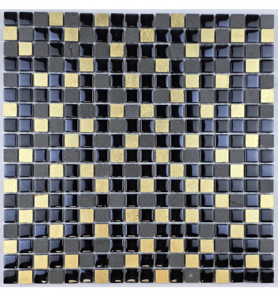 "Философия Мозаики" Cube Infinity Gold смесь стеклянной и каменной плитки-мозаики