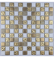 "Философия Мозаики" Krit 26 смесь каменной плитки-мозаики покрытая золотом