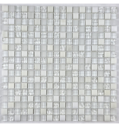 "Философия Мозаики" Snowstorm 2 смесь стеклянной и каменной плитки-мозаики