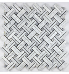 "Философия Мозаики" Basketweave мраморная мозаика