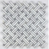 "Философия Мозаики" Basketweave мраморная мозаика