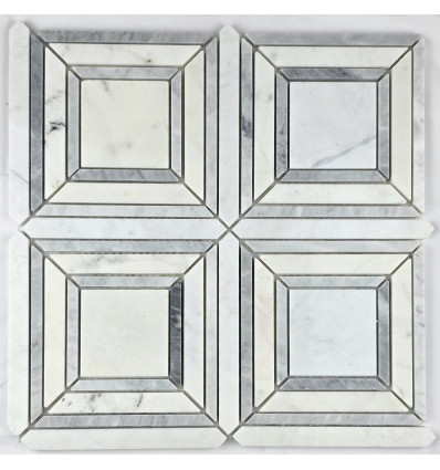 "Философия Мозаики" Quadro Grey мраморная мозаика