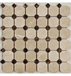 "Философия Мозаики" M025+M052-BP мраморная мозаика