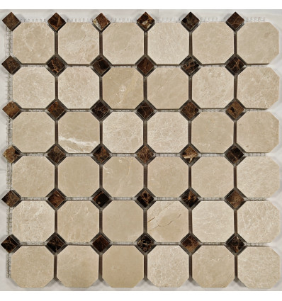 "Философия Мозаики" M025+M052-BP мраморная мозаика