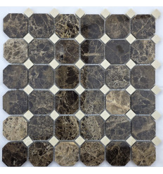 "Философия Мозаики" M022+M030-BP мраморная мозаика