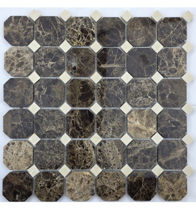 "Философия Мозаики" M022+M030-BP мраморная мозаика