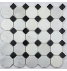 "Философия Мозаики" M001+M009-BP мраморная мозаика