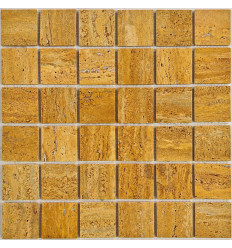 "Философия Мозаики" Yellow Travertine 48-4W мозаика из травертина