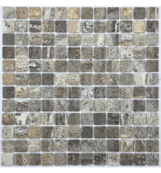 "Философия Мозаики" Tobacco Travertine 23-6W мозаика из травертина