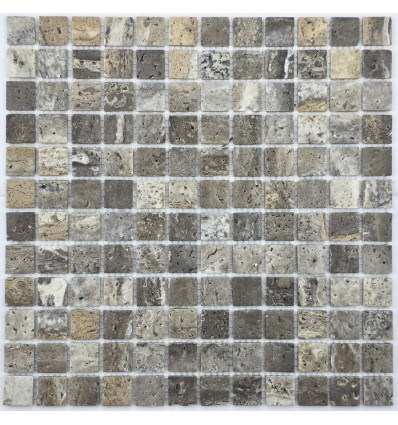 "Философия Мозаики" Tobacco Travertine 23-6W мозаика из травертина