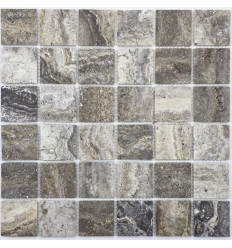 "Философия Мозаики" Tobacco Travertine 48-6W мозаика из травертина