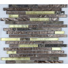 Stripes Bronze Emperador мозаика из камня и стекла