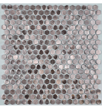 "Философия Мозаики" Aluminium Hexagon Rose Gold алюминиевая мозаика