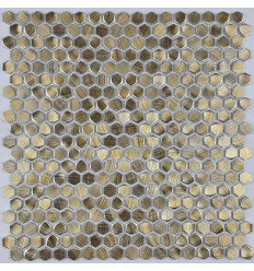 "Философия Мозаики" Aluminium Hexagon Tea Gold алюминиевая мозаика