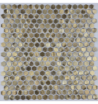 "Философия Мозаики" Aluminium Hexagon Tea Gold алюминиевая мозаика