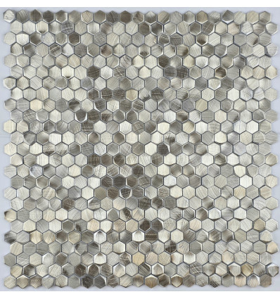 "Философия Мозаики" Aluminium 3D Hexagon Gold алюминиевая мозаика