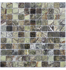 Bidasar Green 25-6P мозаика из мрамора