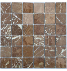 "Философия Мозаики" Agean Red 48-8P мозаика из натурального мрамора