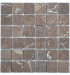 "Философия Мозаики" Agean Red 48-8T мозаика из натурального мрамора