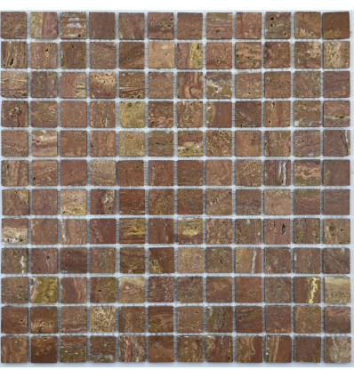 "Философия Мозаики" Red Travertine 23-6P мозаика из травертина