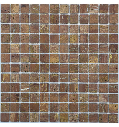 "Философия Мозаики" Red Travertine 23-6W мозаика из травертина