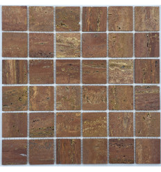 "Философия Мозаики" Red Travertine 48-6P мозаика из травертина