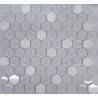 LIYA Mosaic Hexagon White Glass микс стеклянной и каменной плитки-мозаики